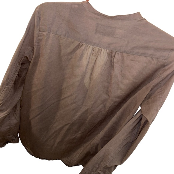 Zadig & Voltaire gray silver sparkle studded Safety Pin on shoulder shirt S - Picture 4 of 6